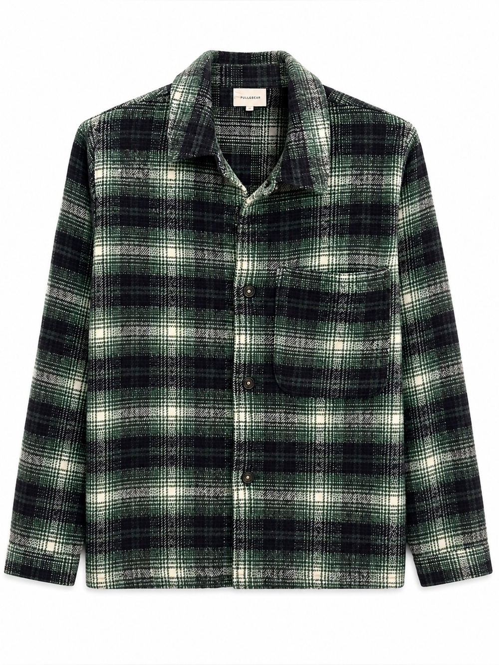 MELLODAY Green & Black Plaid Utility Shacket